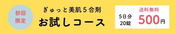 ぎゅっと美肌5合剤お試しコース 500円